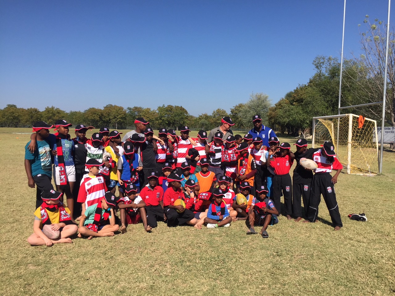 Rugby kit donation to the Maun Puppies